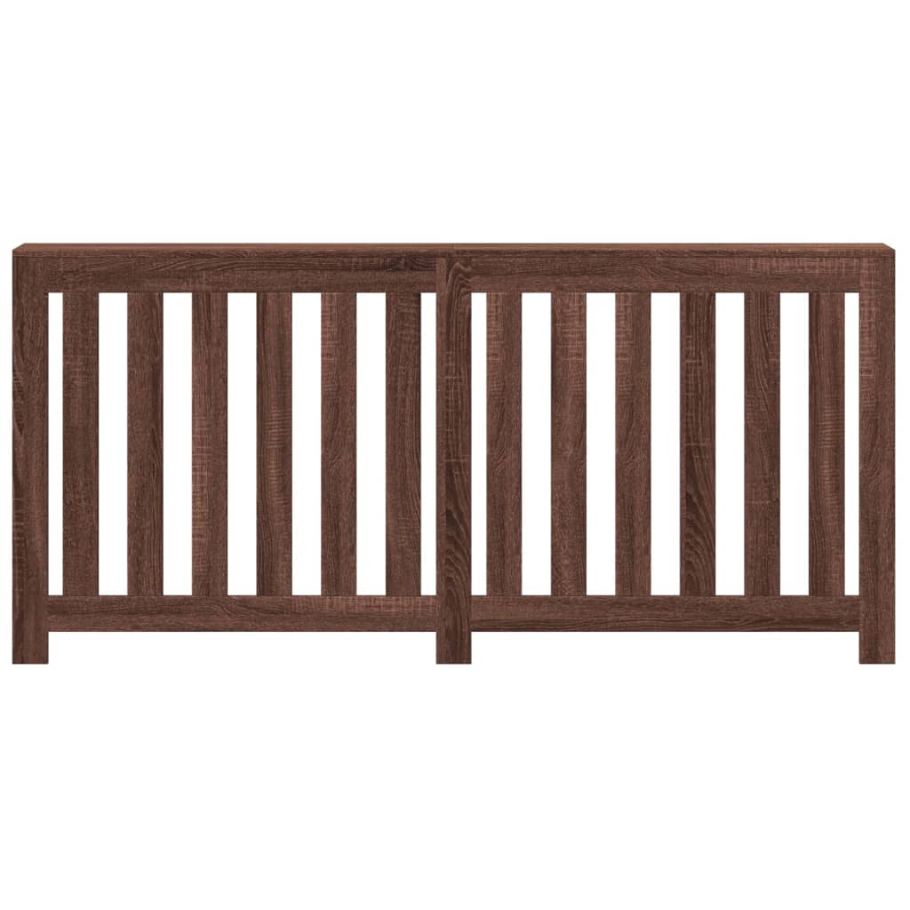 Radiator Cover Brown Oak 175x20x82 cm Engineered Wood