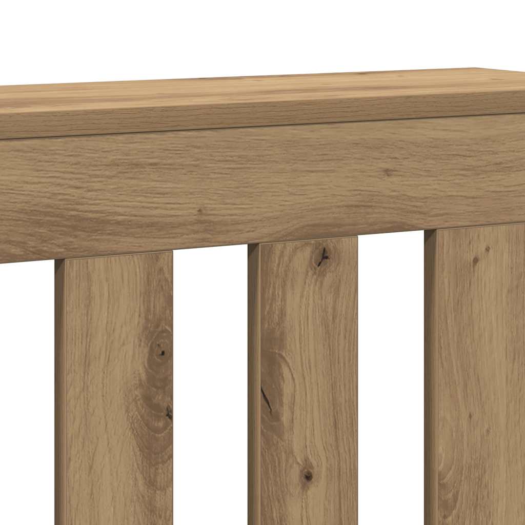 Radiator Cover Artisian Oak 175x20x82 cm Engineered Wood