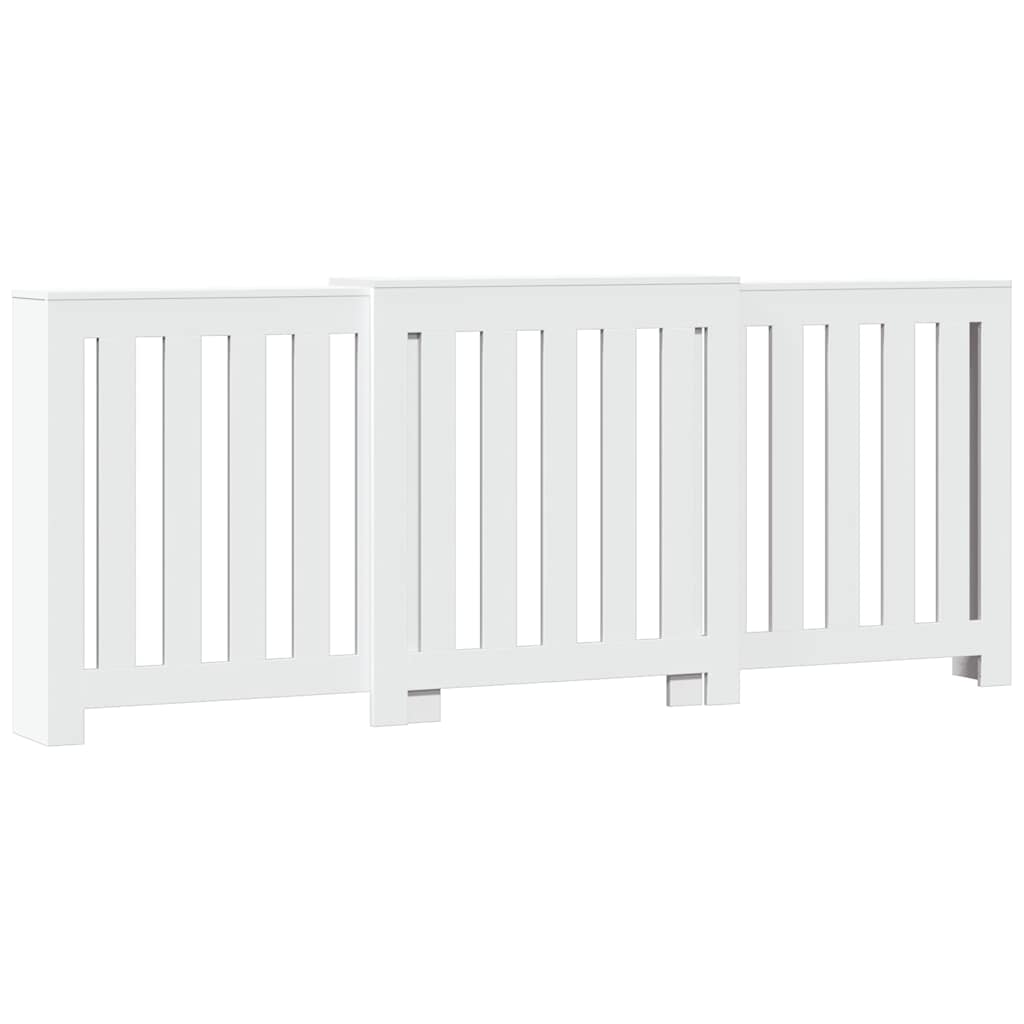 Radiator Cover White 205x21,5x83,5 cm Engineered Wood