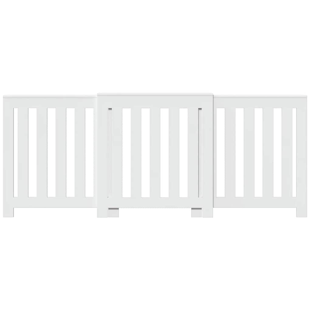 Radiator Cover White 205x21.5x83.5 cm Engineered Wood
