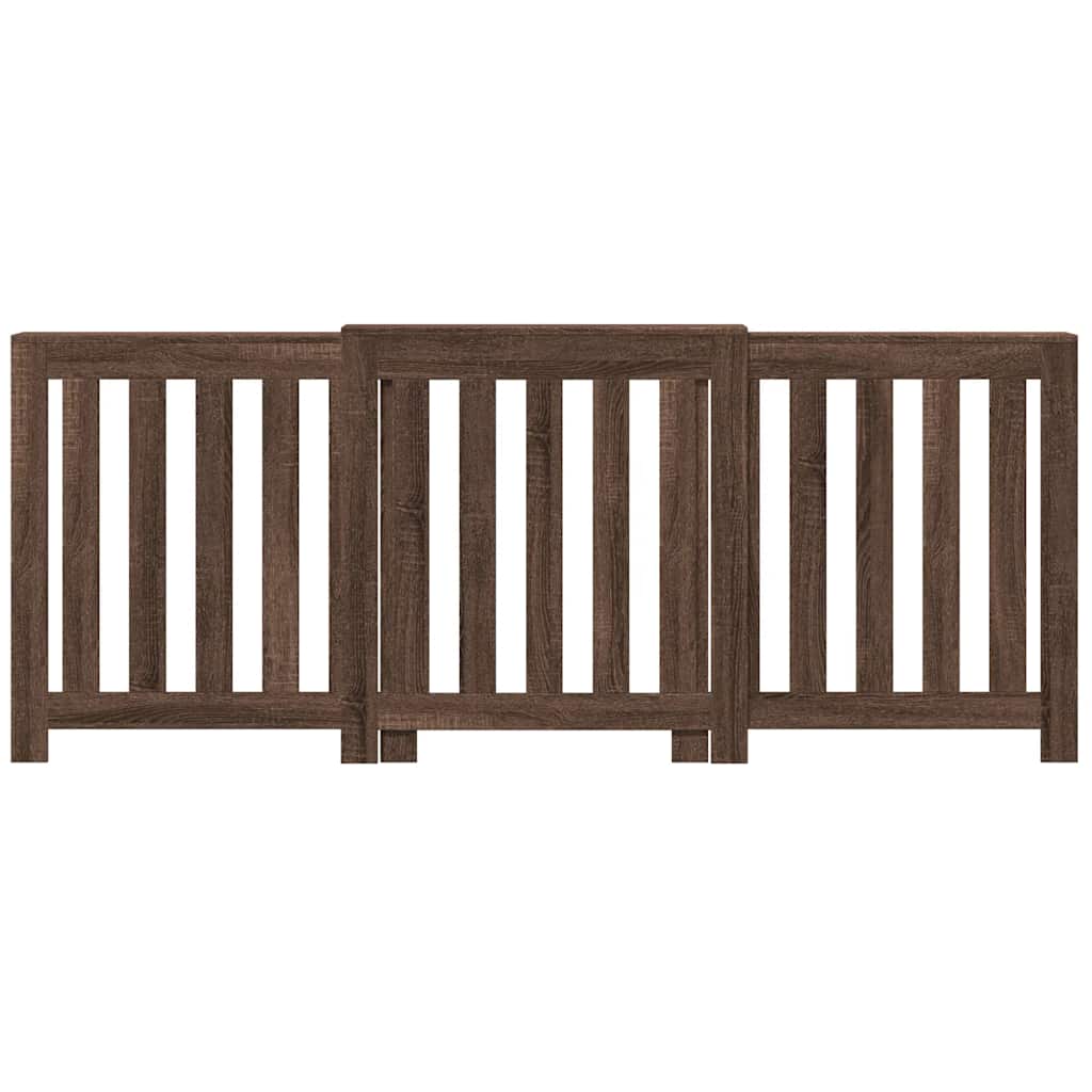 Radiator Cover Brown Oak 205x21,5x83,5 cm Engineered Wood