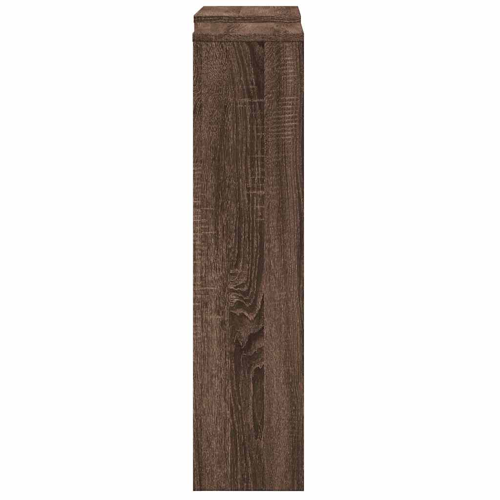 Radiator Cover Brown Oak 205x21,5x83,5 cm Engineered Wood