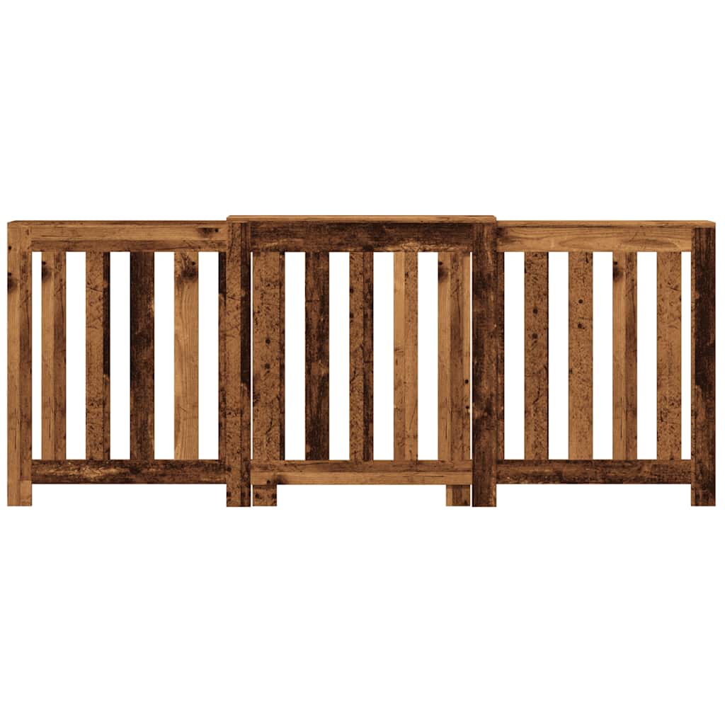 Radiator Cover Old Wood 205x21.5x83.5 cm Engineered Wood