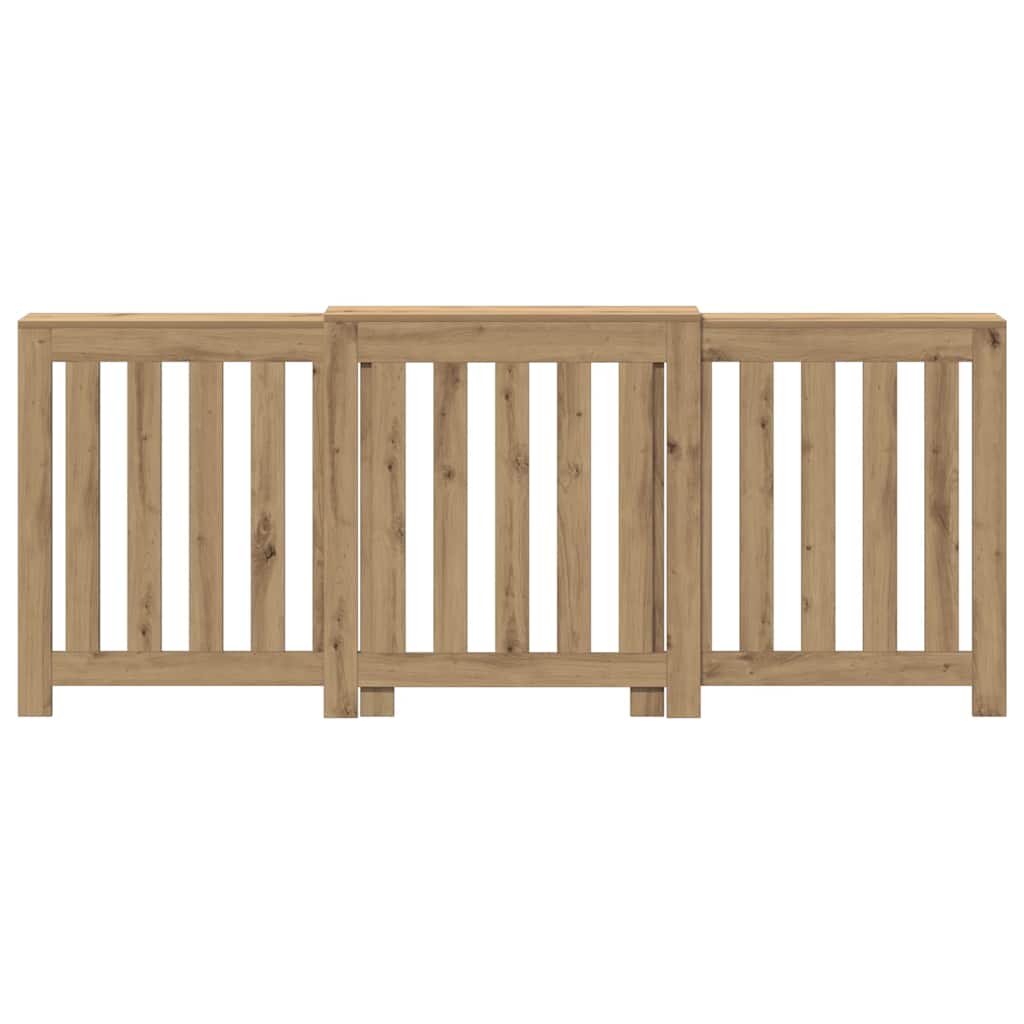 Radiator Cover Artisian Oak 205x21.5x83.5 cm Engineered Wood
