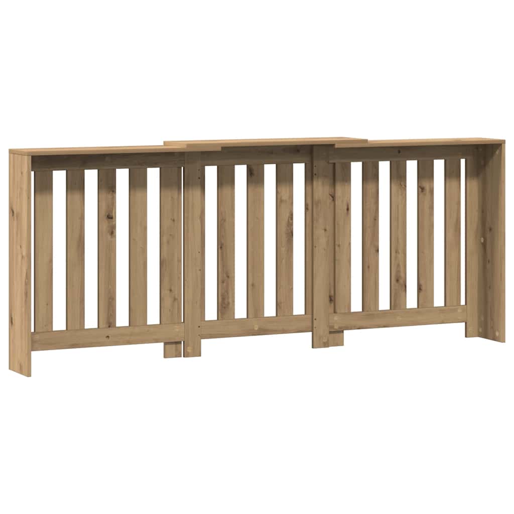 Radiator Cover Artisian Oak 205x21.5x83.5 cm Engineered Wood