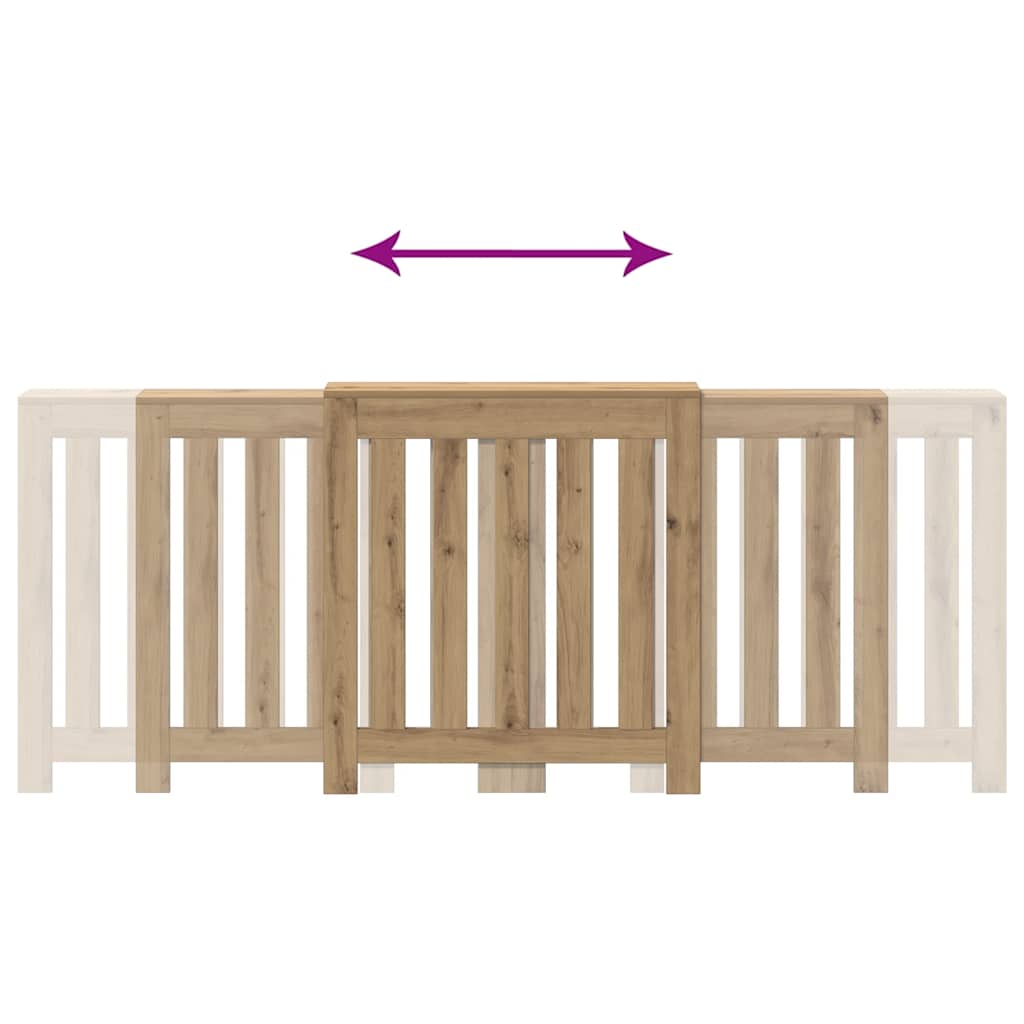 Radiator Cover Artisian Oak 205x21.5x83.5 cm Engineered Wood