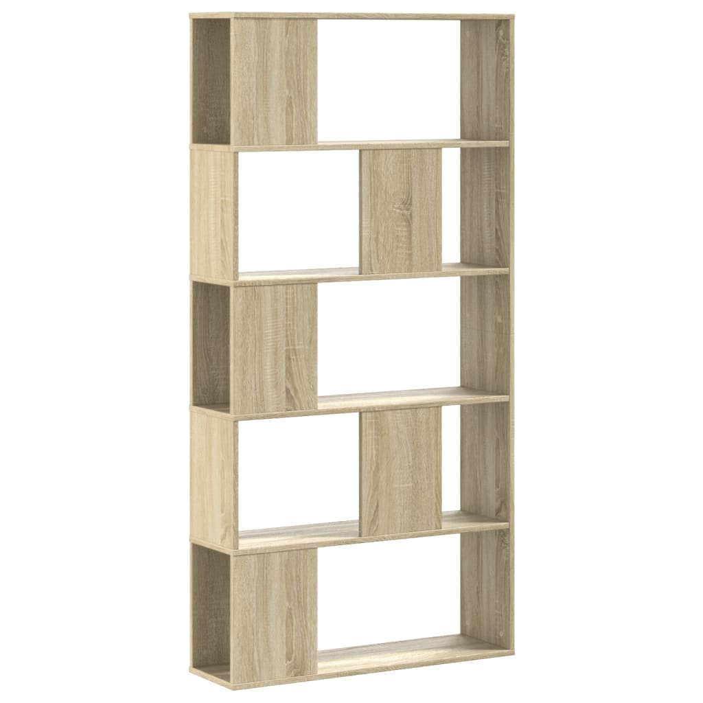 Bookcase 5-Tier Sonoma Oak 80,5x23,5x162,5 cm Engineered Wood