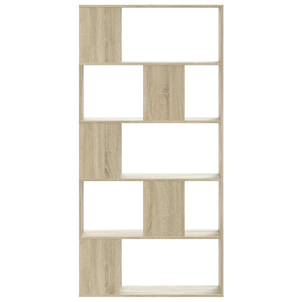 Bookcase 5-Tier Sonoma Oak 80,5x23,5x162,5 cm Engineered Wood
