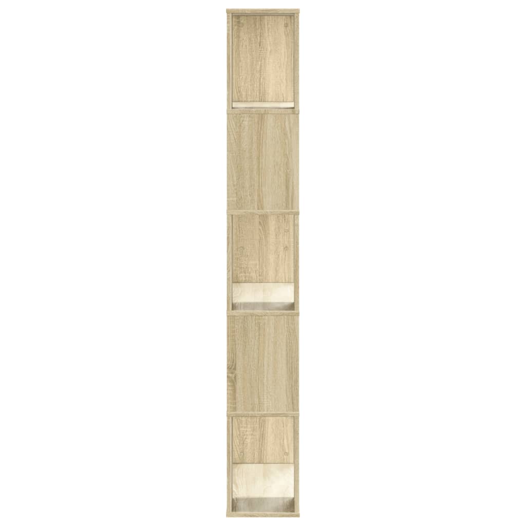 Bookcase 5-Tier Sonoma Oak 80,5x23,5x162,5 cm Engineered Wood
