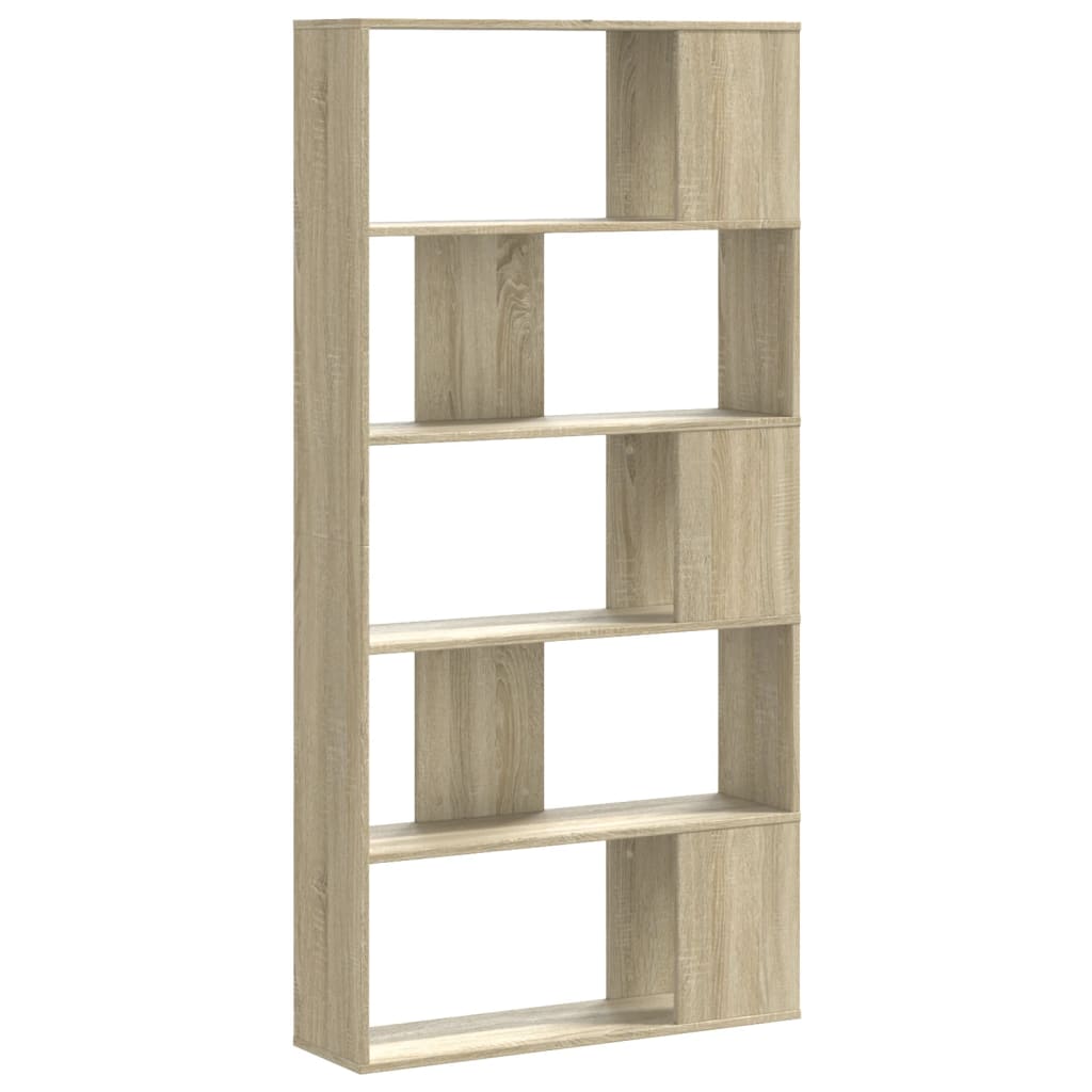 Bookcase 5-Tier Sonoma Oak 80,5x23,5x162,5 cm Engineered Wood
