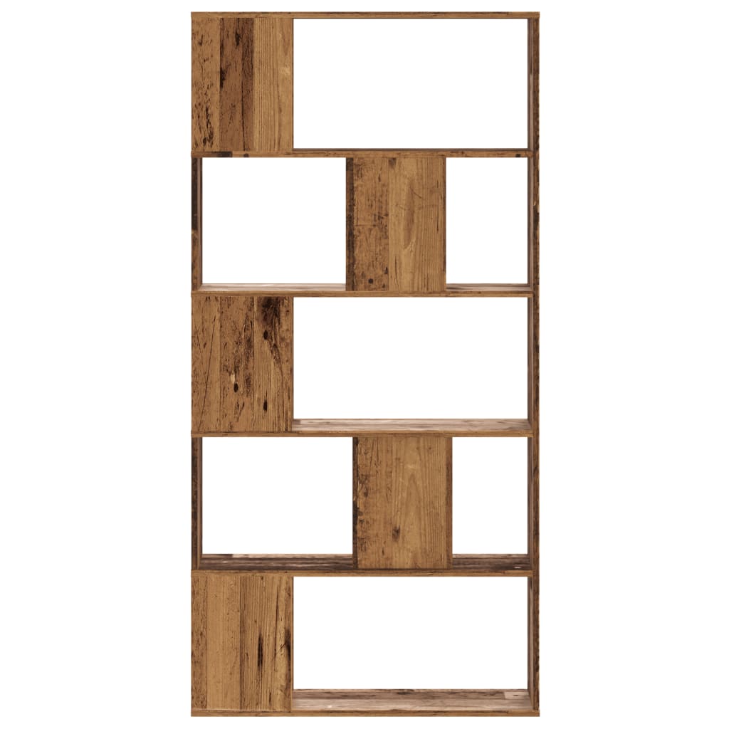 Bookcase 5-Tier Old Wood 80,5x23,5x162,5 cm Engineered Wood