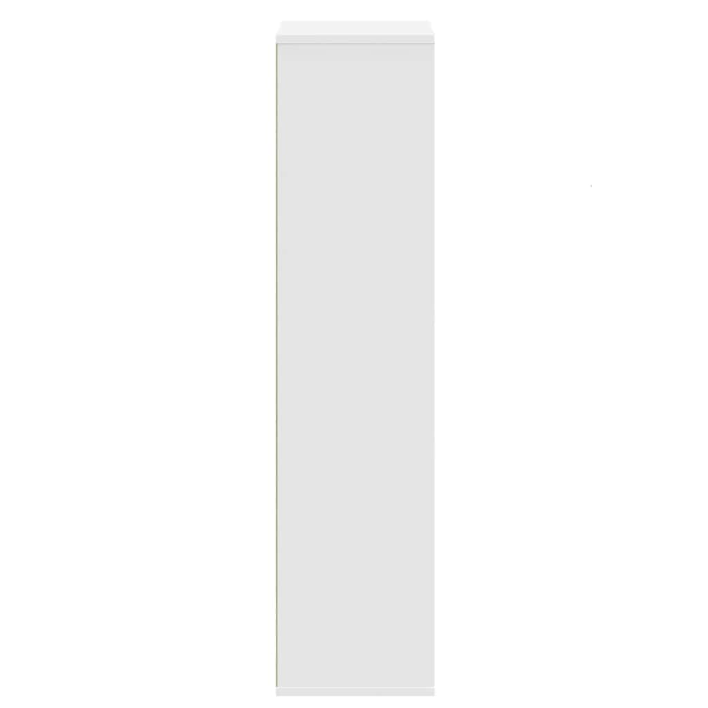 Bookcase White 50x25x105 cm Engineered Wood
