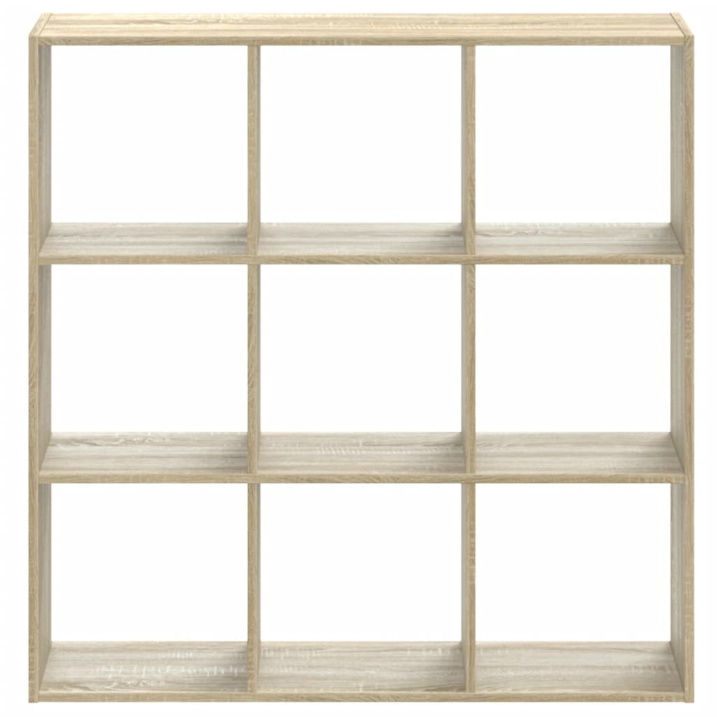 vidaXL Bookcase Sonoma Oak 102x32x102 cm Engineered Wood