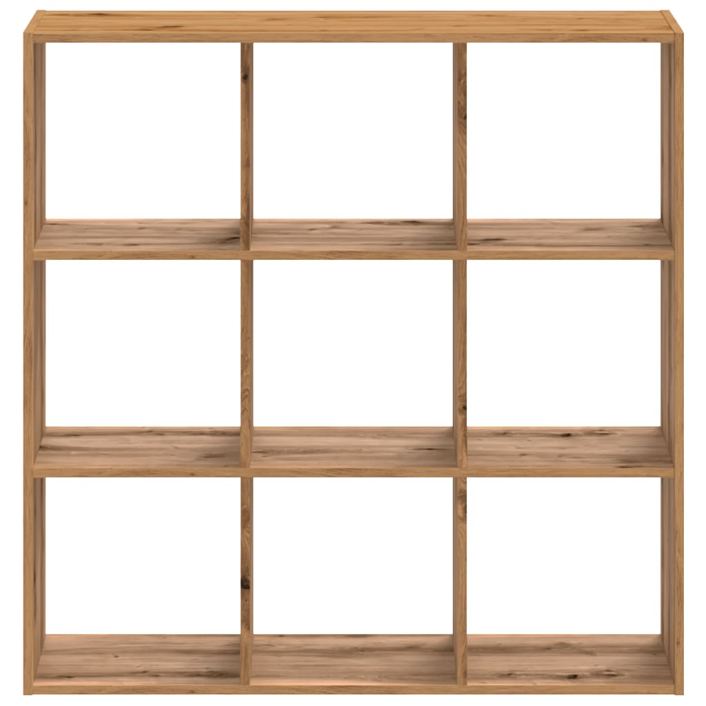 vidaXL Bookcase Artisian Oak 102x32x102 cm Engineered Wood