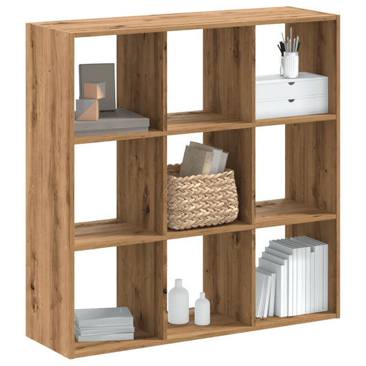 vidaXL Bookcase Artisian Oak 102x32x102 cm Engineered Wood