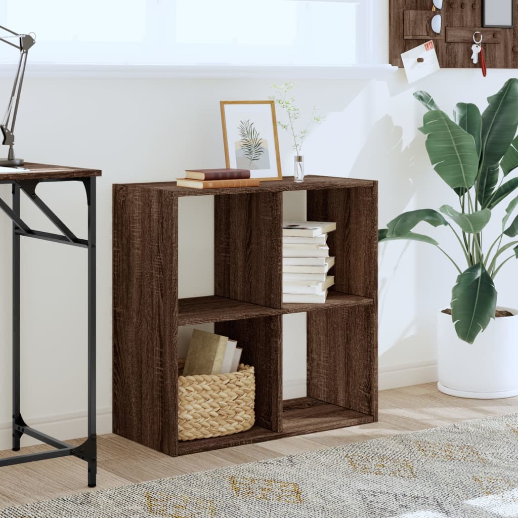 Bookcase Brown Oak 68,5x32x68,5 cm Engineered Wood