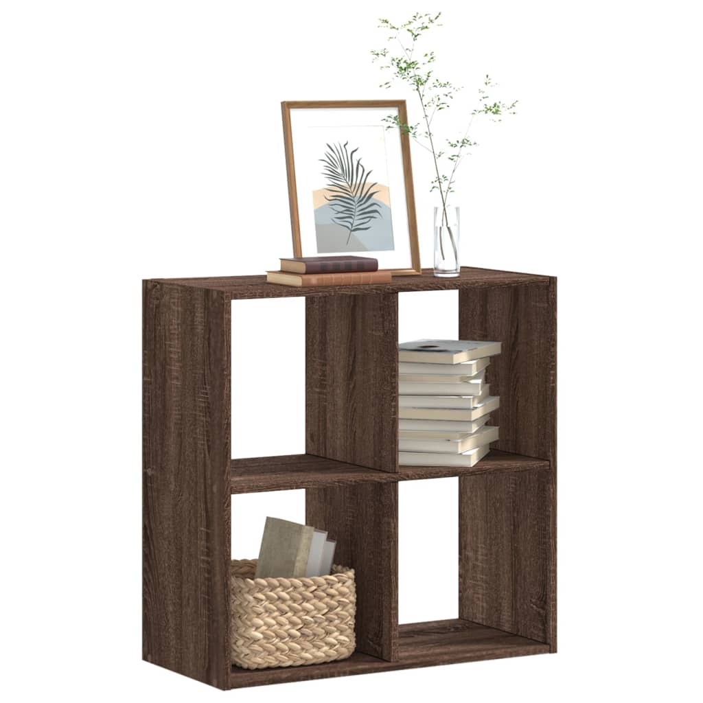 Bookcase Brown Oak 68,5x32x68,5 cm Engineered Wood