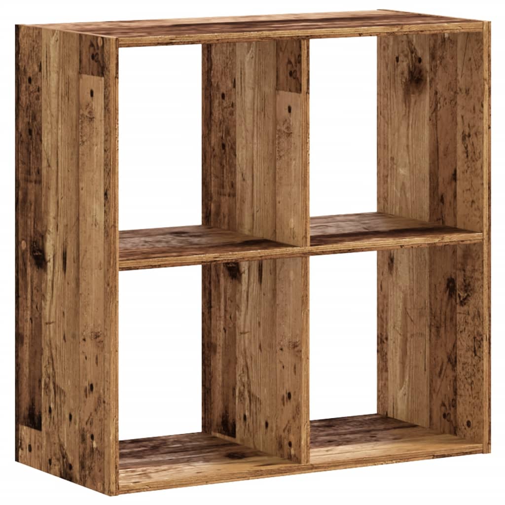 vidaXL Bookcase Old Wood 68.5x32x68.5 cm Engineered Wood