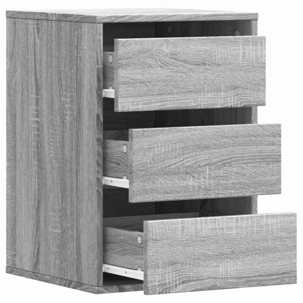 Corner Chest of Drawers Grey Sonoma 40x41x58 cm Engineered Wood