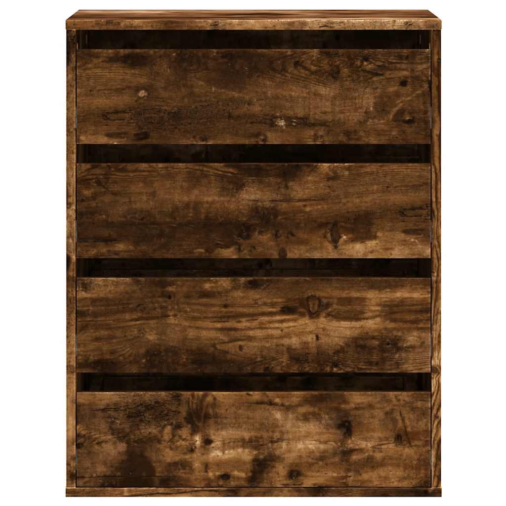 Corner Chest of Drawers Smoked Oak 60x41x76 cm Engineered Wood