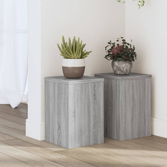 Plant Stand 2 pcs Grey Sonoma 20 x 20 x 30 cm Engineered Wood