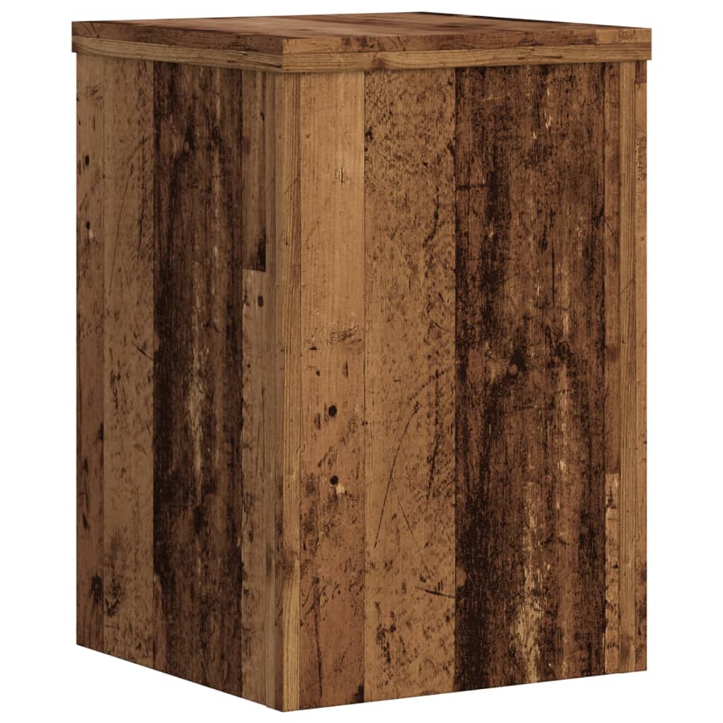 vidaXL Plant Stands 2 pcs Old Wood 20x20x30 cm Engineered Wood