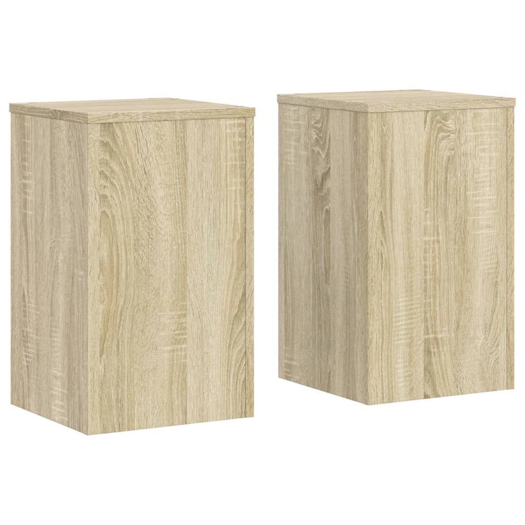 vidaXL Plant Stands 2 pcs Sonoma Oak 30x30x50 cm Engineered wood
