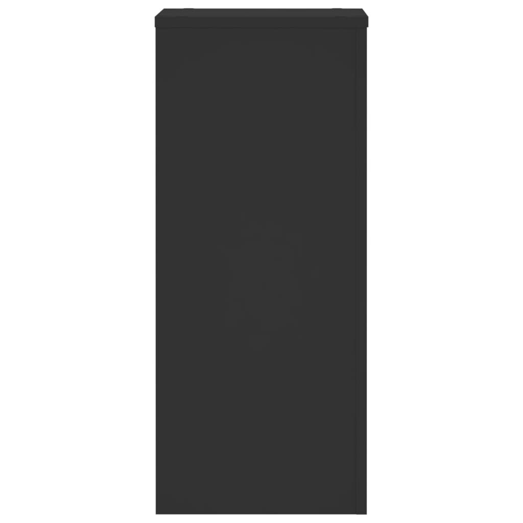 vidaXL Plant Stands 2 pcs Black 30x30x70 cm Engineered wood