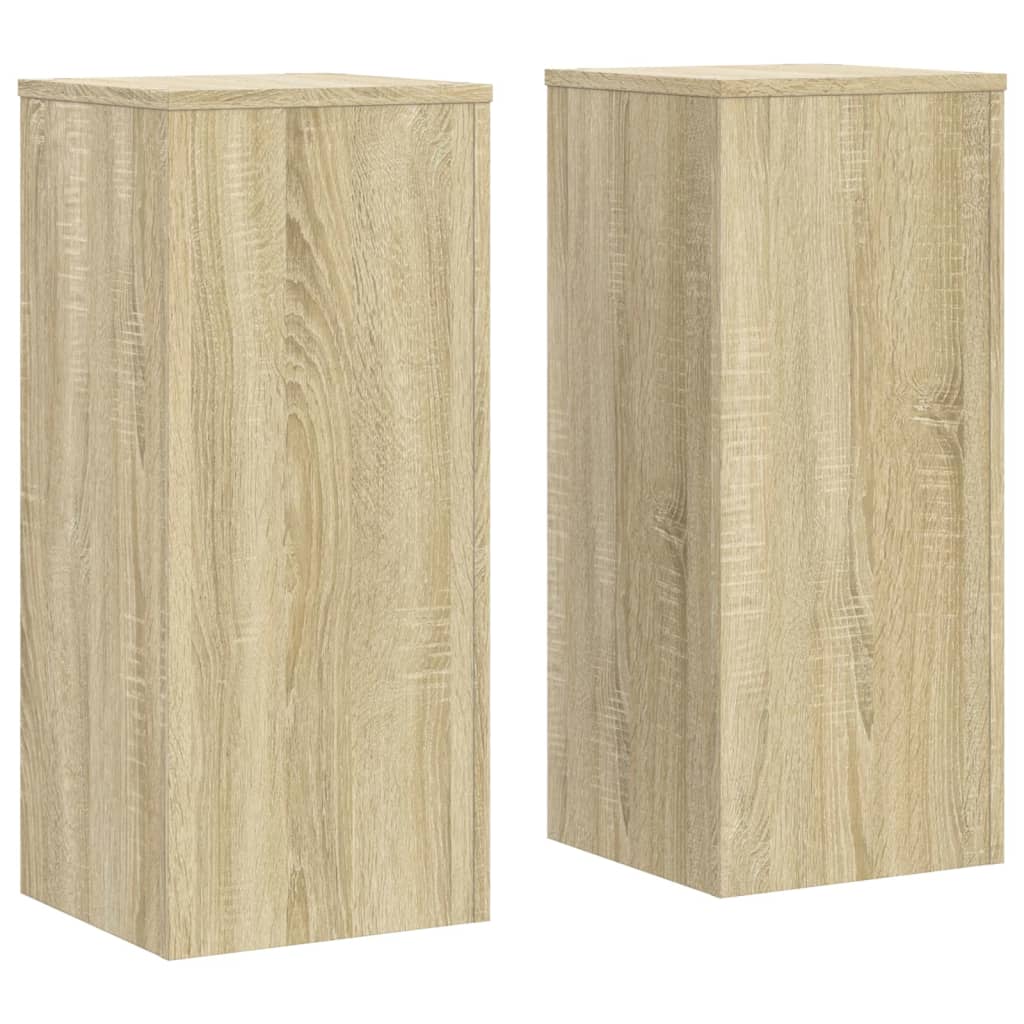 vidaXL Plant Stands 2 pcs Sonoma Oak 30x30x70 cm Engineered wood