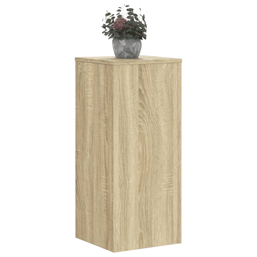 vidaXL Plant Stands 2 pcs Sonoma Oak 30x30x70 cm Engineered wood