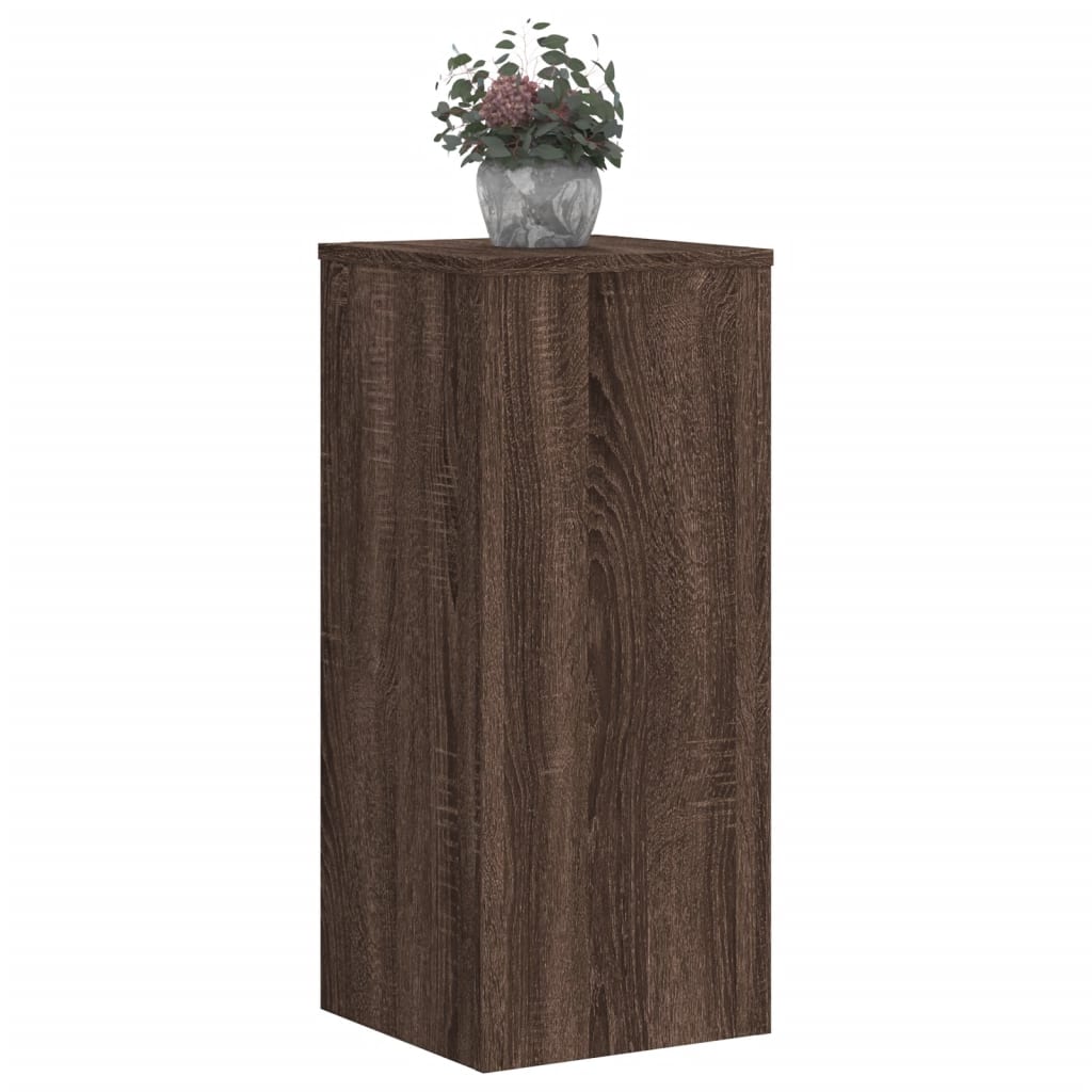 vidaXL Plant Stands 2 pcs Brown Oak 30x30x70 cm Engineered wood