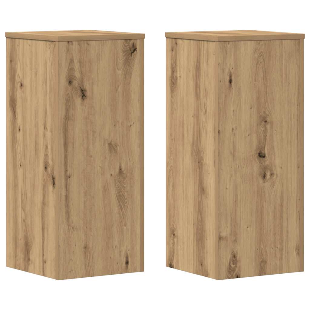 vidaXL Plant Stands 2 pcs Artisan Oak 30x30x70 cm Engineered wood