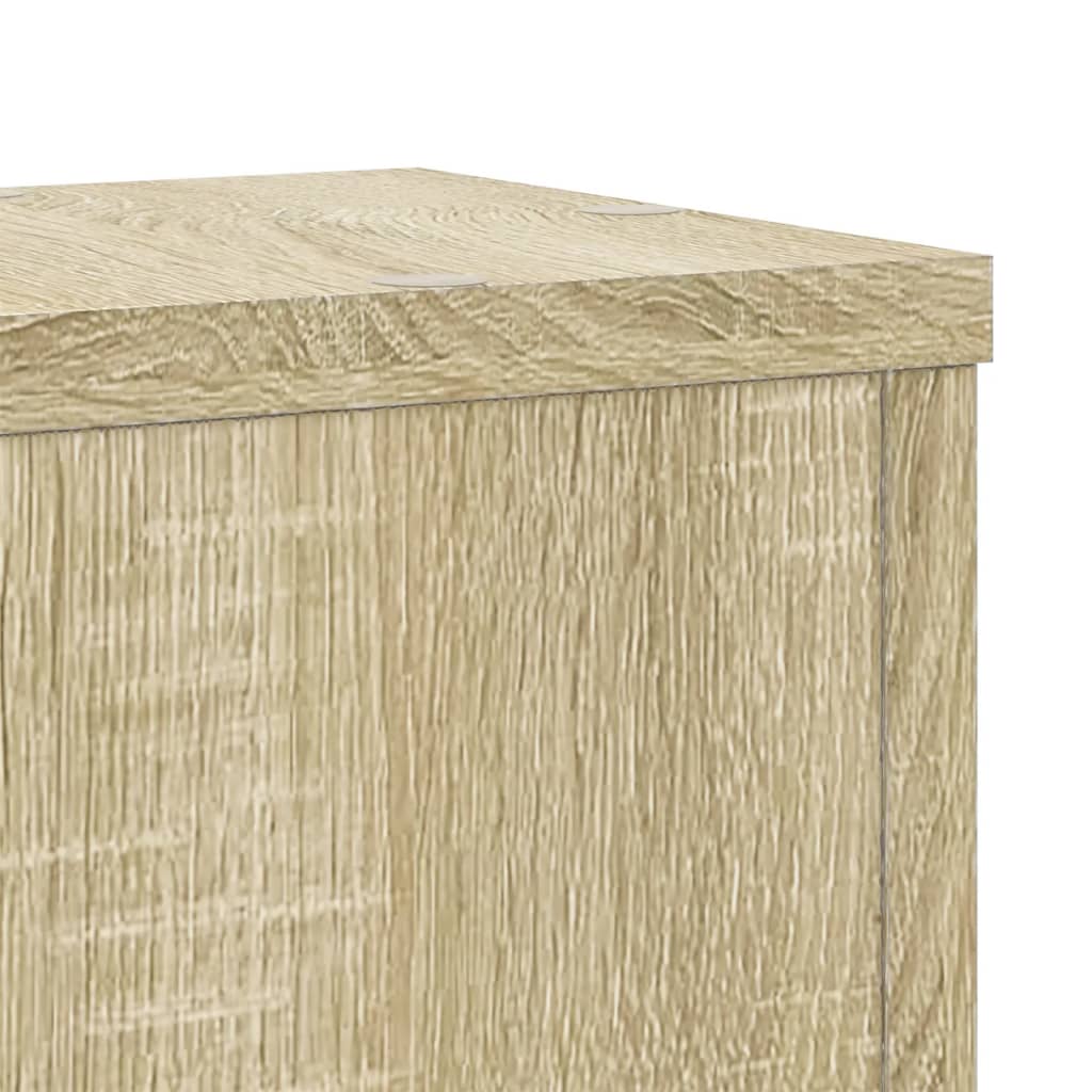 Plant Stands 2 pcs Sonoma Oak 17x17x60 cm Engineered Wood
