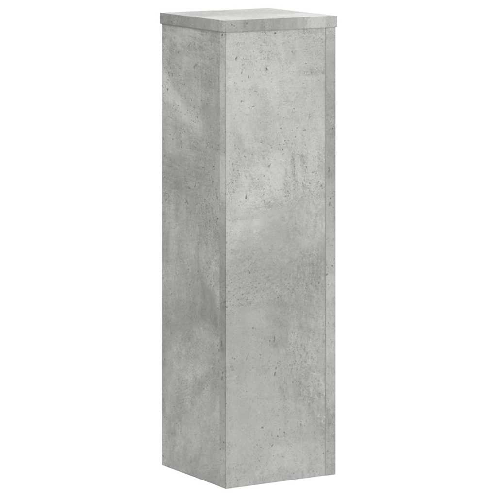 Plant Stands 2 pcs Concrete Grey 17x17x60 cm Engineered Wood