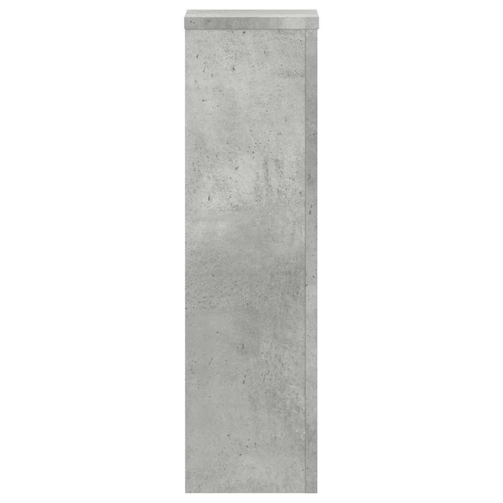 Plant Stands 2 pcs Concrete Grey 17x17x60 cm Engineered Wood