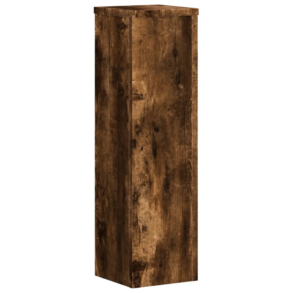 Plant Stands 2 pcs Smoked Oak 17x17x60 cm Engineered Wood