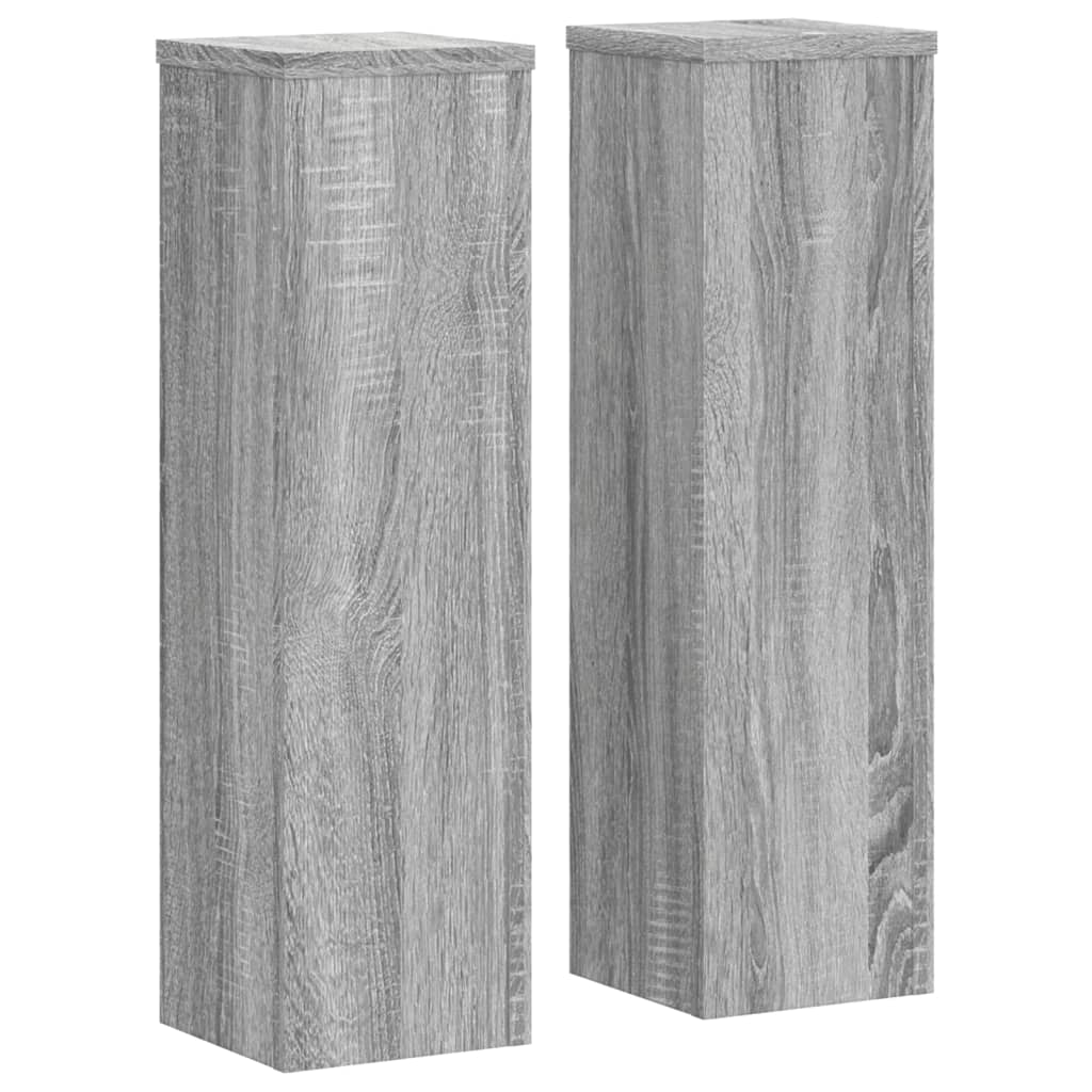 Plant Stands 2 pcs Grey Sonoma 17x17x60 cm Engineered Wood