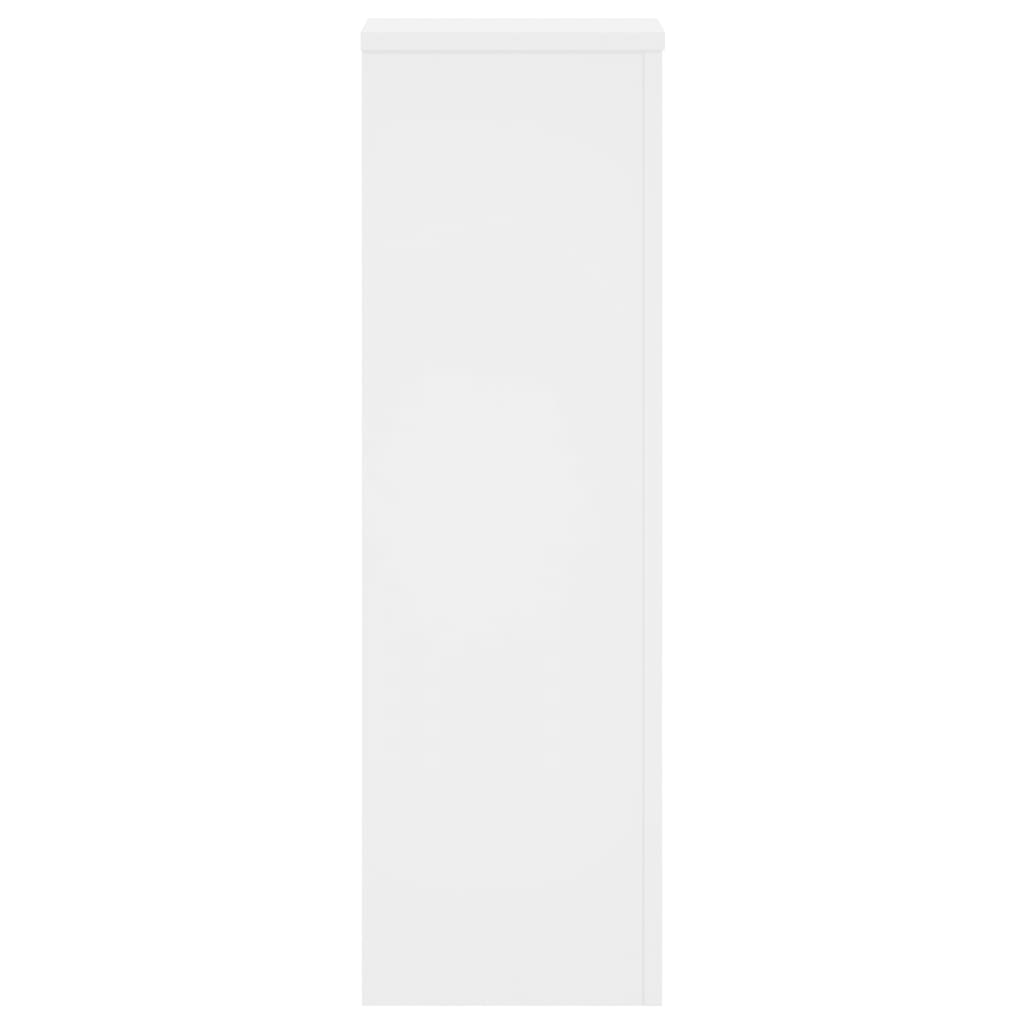 vidaXL Plant Stand 2pcs White 25x25x80 cm Engineered Wood