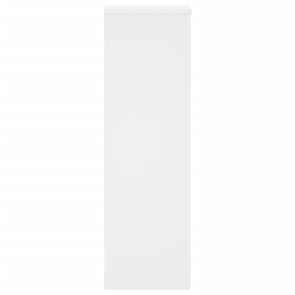 vidaXL Plant Stand 2pcs White 25x25x80 cm Engineered Wood