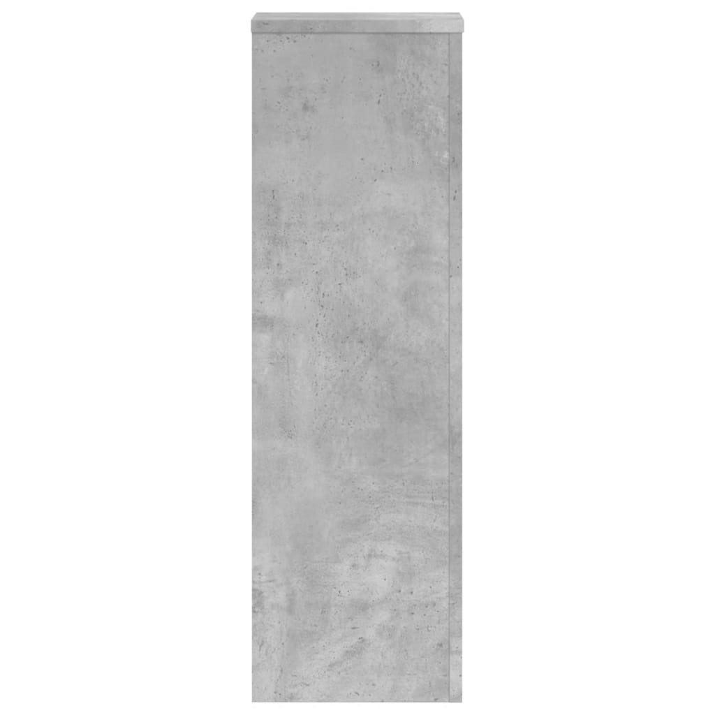Plant Stands 2 pcs Concrete Grey 25x25x80 cm Engineered Wood