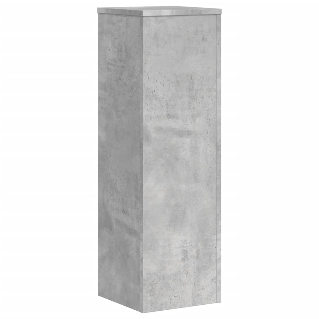Plant Stands 2 pcs Concrete Grey 25x25x80 cm Engineered Wood