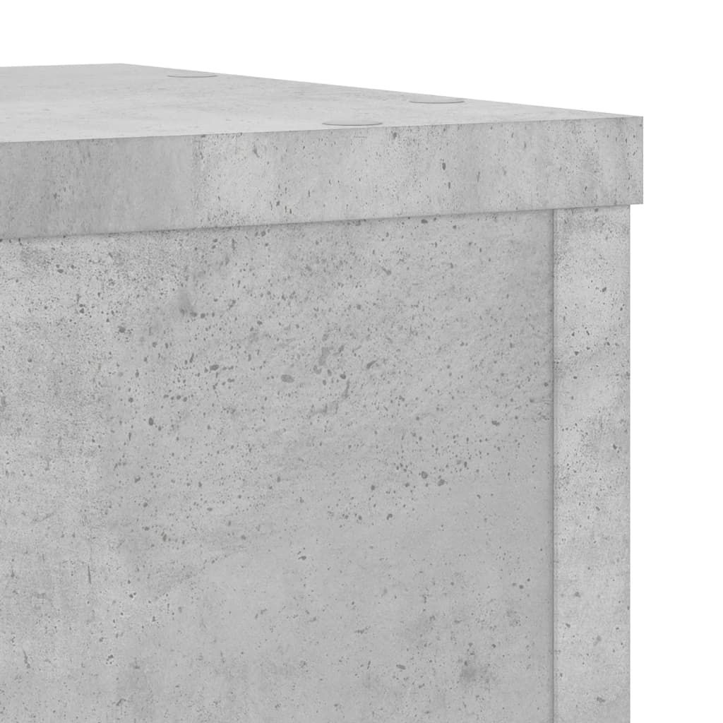 Plant Stands 2 pcs Concrete Grey 25x25x80 cm Engineered Wood