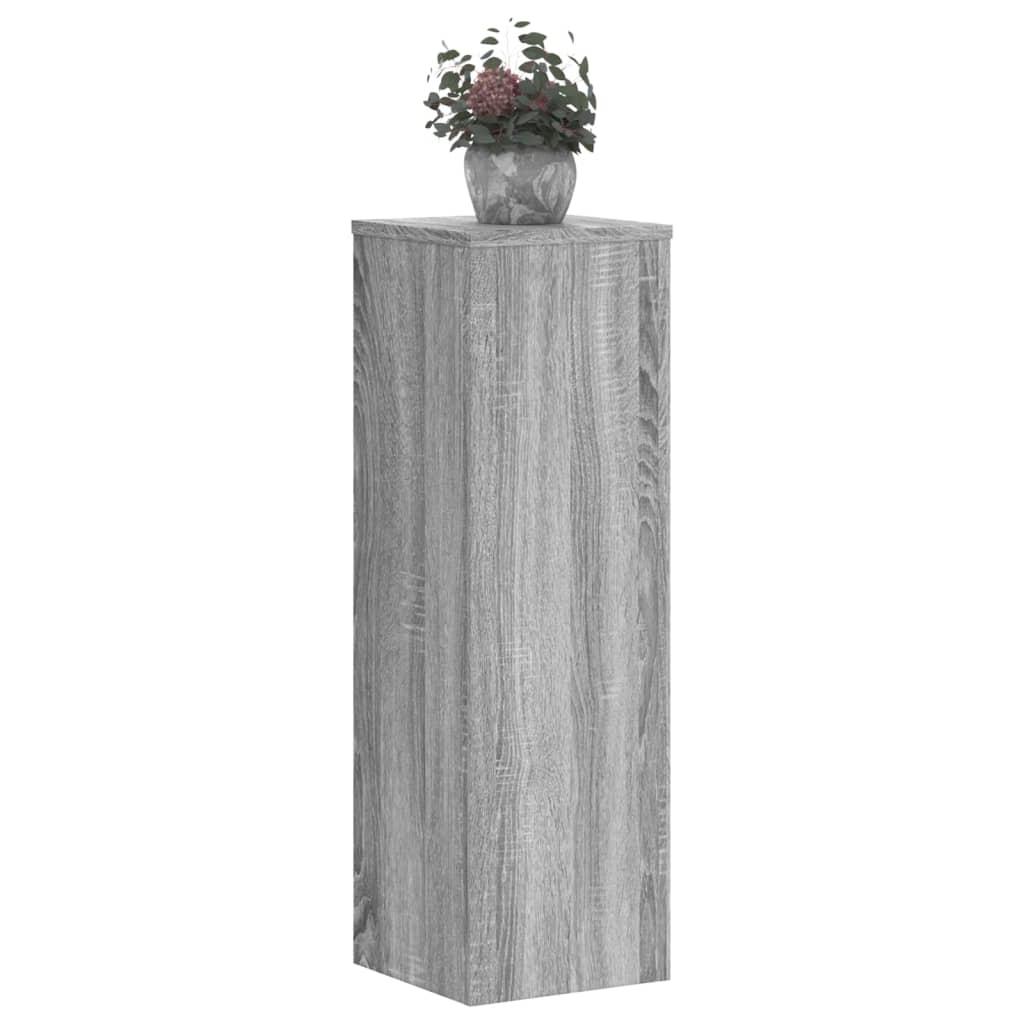 Plant Stands 2 pcs Grey Sonoma 25x25x80 cm Engineered Wood