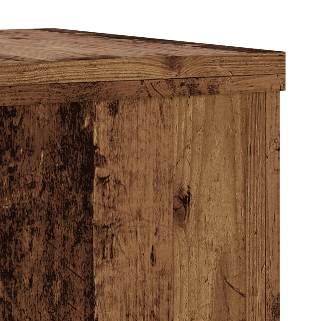 Plant Stands 2 pcs Old Wood 25x25x80 cm Engineered Wood