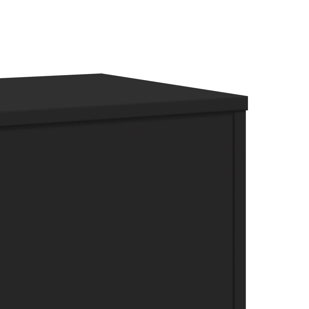 vidaXL Plant Stand Black 33x33x100 cm Engineered Wood