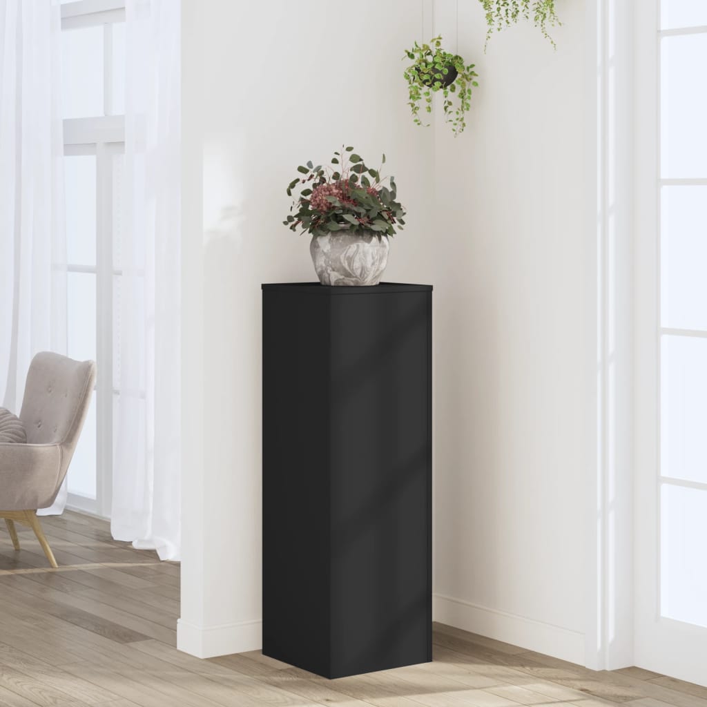 vidaXL Plant Stand Black 33x33x100 cm Engineered Wood