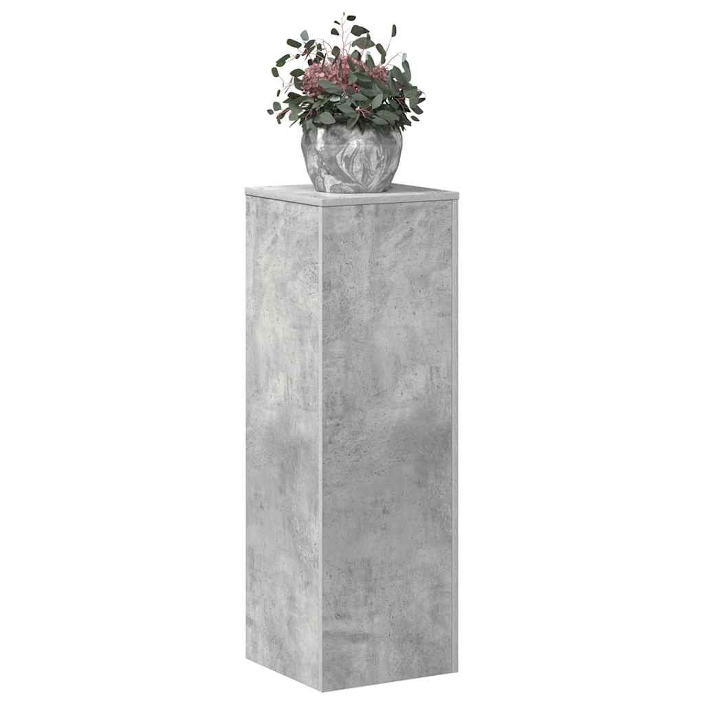 Plant Stand Concrete Grey 33x33x100 cm Engineered Wood