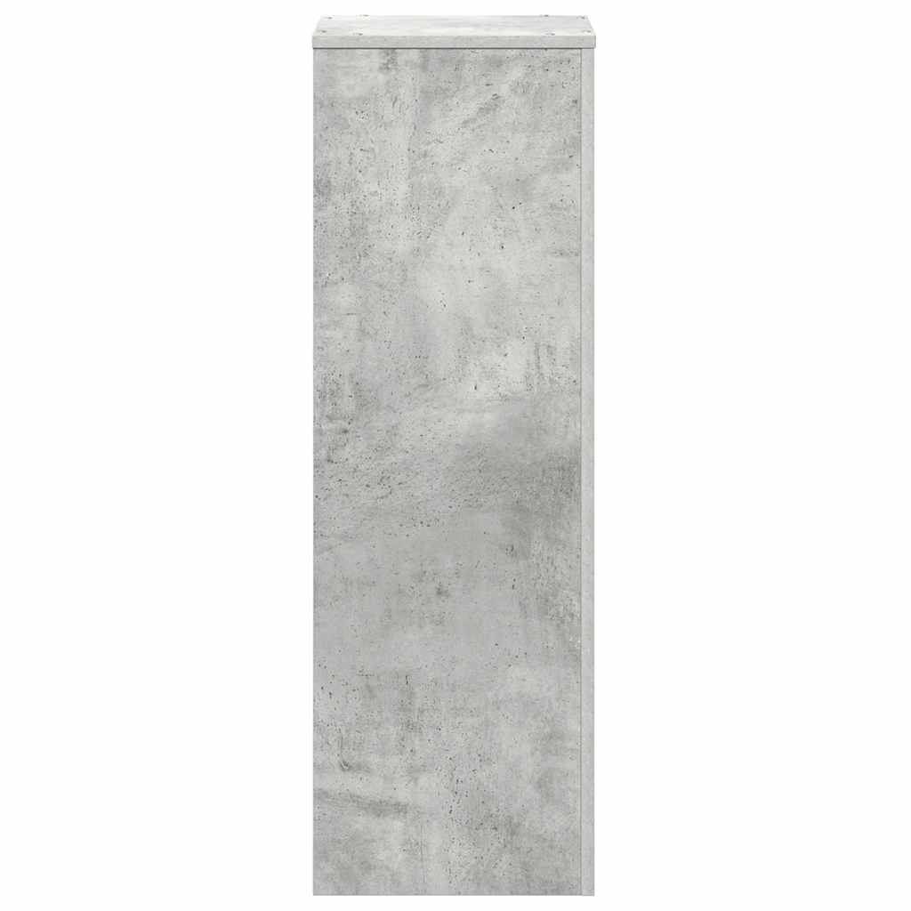 Plant Stand Concrete Grey 33x33x100 cm Engineered Wood