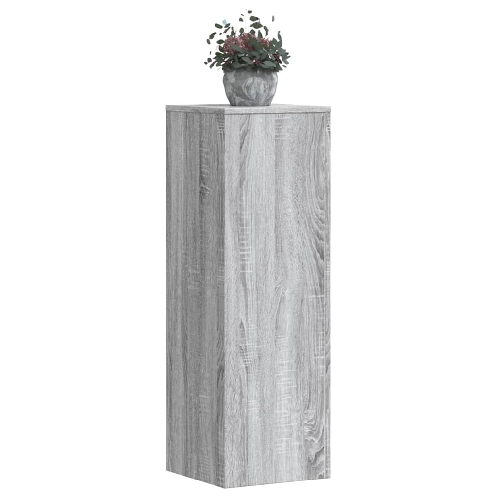 vidaXL Plant Stand Grey Sonoma 33x33x100 cm Engineered Wood