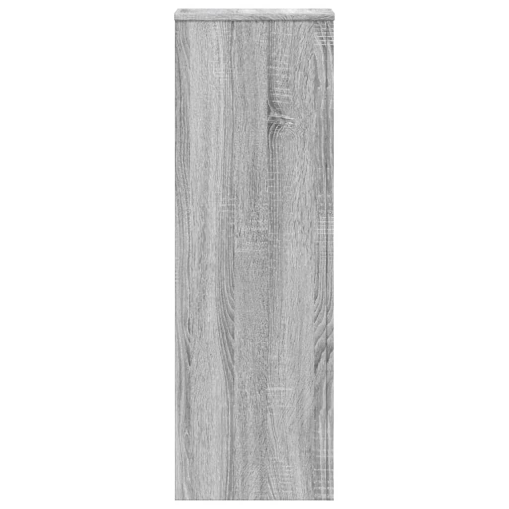 vidaXL Plant Stand Grey Sonoma 33x33x100 cm Engineered Wood